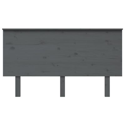 vidaXL Cabecero de cama madera maciza de pino gris 144x6x82,5 cm