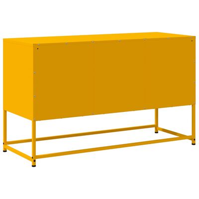 vidaXL Mueble para TV de acero amarillo mostaza 100,5x39x60,5 cm