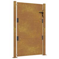 vidaXL Puerta de jardín acero corten 105x130 cm