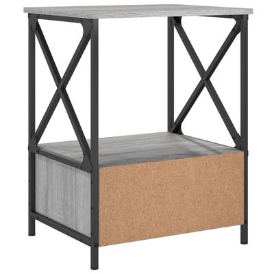 vidaXL Mesita de noche 2 uds madera ingeniería gris Sonoma 50x41x65 cm