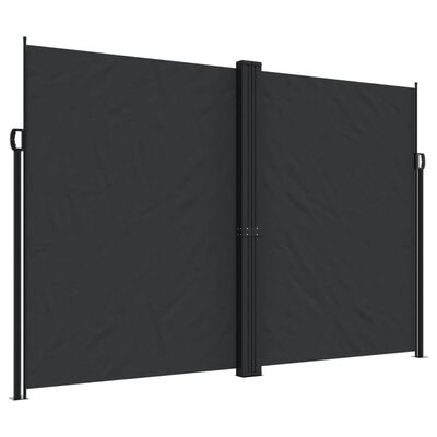 vidaXL Toldo lateral retráctil negro 220x1000 cm