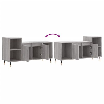 vidaXL Mueble de TV madera contrachapada gris Sonoma 100x35x55 cm