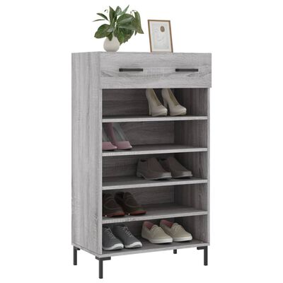 vidaXL Zapatero madera de ingeniería gris Sonoma 60x35x105 cm