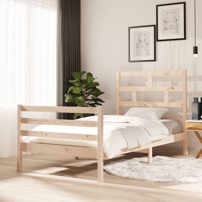 vidaXL Estructura de cama madera maciza de pino 100x200 cm