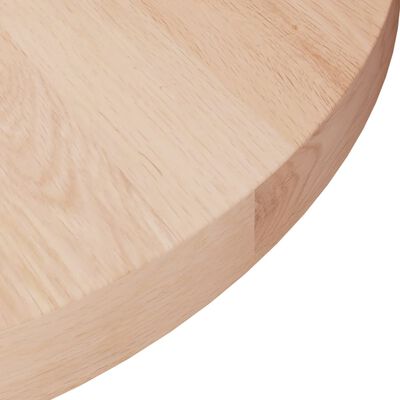 vidaXL Superficie de mesa redonda madera de roble sin tratar Ø50x2,5cm