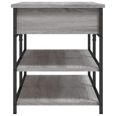 vidaXL Banco zapatero madera de ingeniería gris Sonoma 100x42,5x50 cm