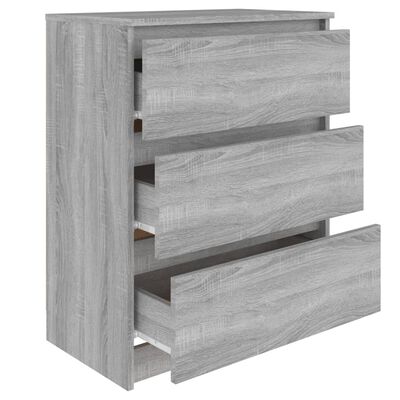 vidaXL Aparador de madera contrachapada gris Sonoma 60x35x76 cm
