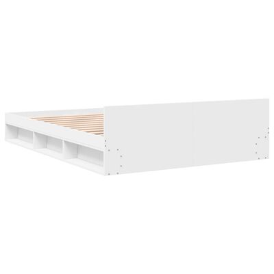 vidaXL Estructura cama con cajones madera ingeniería blanca 160x200 cm