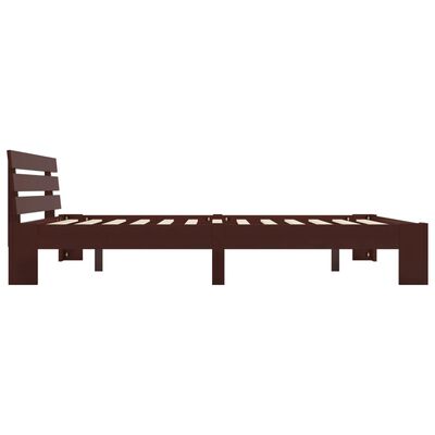 vidaXL Estructura cama sin colchón madera pino marrón oscuro 140x200cm