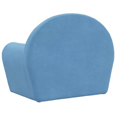 vidaXL Sofá cama infantil felpa suave azul