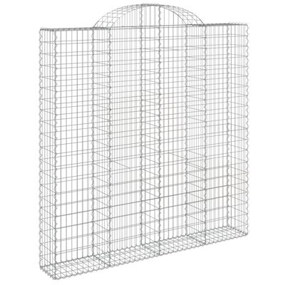 vidaXL Cestas de gaviones 3 uds forma de arco hierro 200x30x200/220 cm