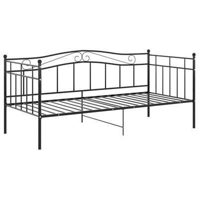 vidaXL Estructura de sofá cama sin colchón metal negro 90x200 cm