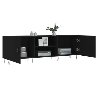 vidaXL Mueble para TV madera de ingeniería negro 150x30x50 cm