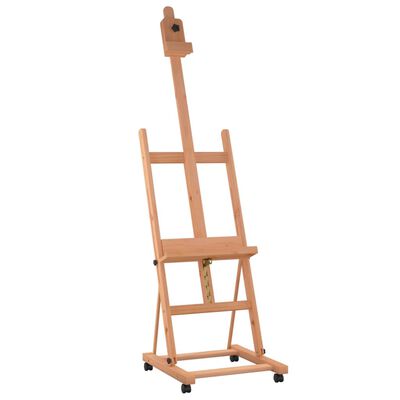 vidaXL Caballete de pintura madera maciza de haya 55x53,5x178 cm