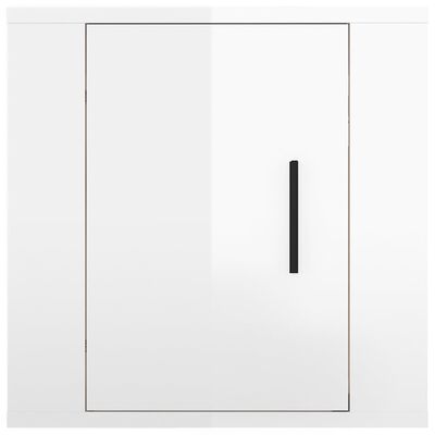 vidaXL Mueble para TV de pared blanco brillante 40x34,5x40 cm