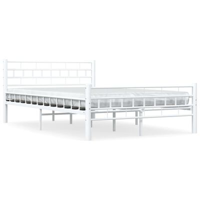 vidaXL Estructura de cama sin colchón metal blanco 140x200 cm