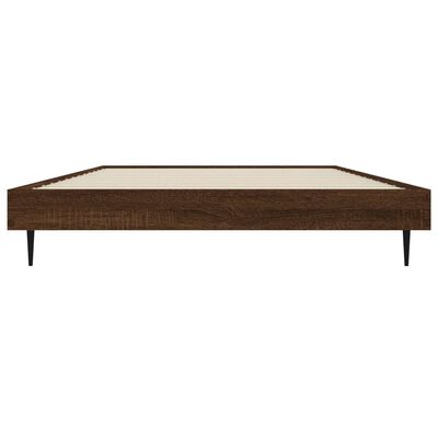 vidaXL Estructura de cama sin colchón madera marrón roble 90x190 cm