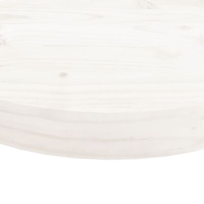 vidaXL Tablero de mesa redondo madera maciza de pino blanco Ø30x3 cm