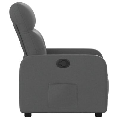 vidaXL Sillón reclinable de tela gris oscuro