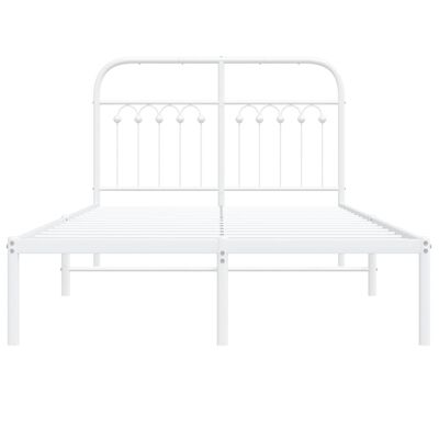 vidaXL Estructura cama sin colchón con cabecero metal blanco 120x190cm