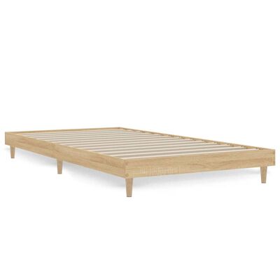 vidaXL Estructura de cama sin colchón madera roble Sonoma 100x200 cm