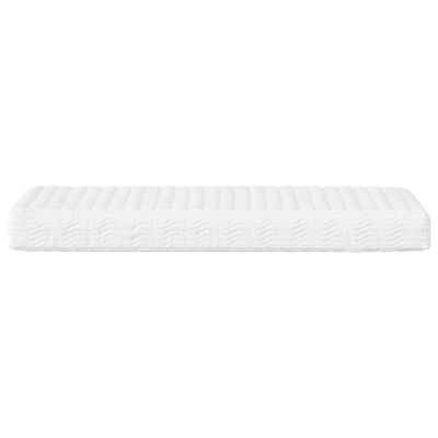 vidaXL Sofá cama con colchón tela crema 90x200 cm