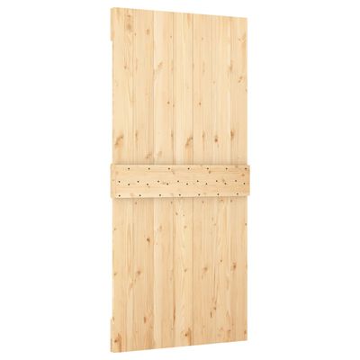 vidaXL Puerta corredera con herrajes madera maciza de pino 100x210 cm