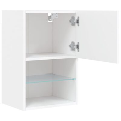 vidaXL Mueble para TV con luces LED blanco 40,5x30x60 cm