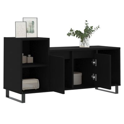 vidaXL Mueble para TV madera contrachapada negro 100x35x55 cm