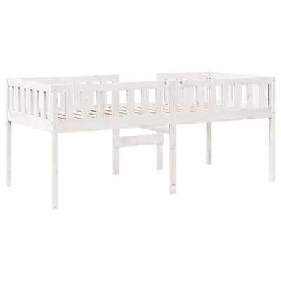 vidaXL Cama para niños sin colchón madera maciza pino blanca 75x190 cm