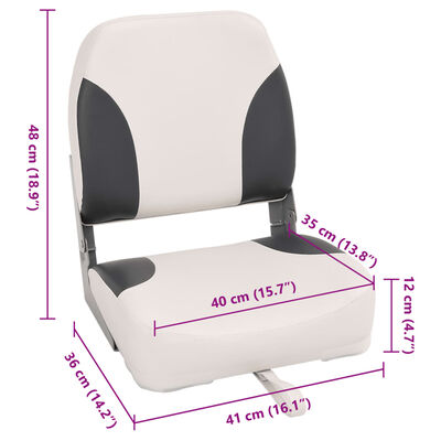 vidaXL Set de asientos plegables para barco con respaldo bajo 4 uds