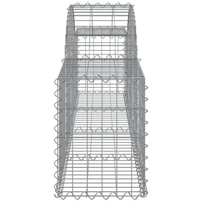 vidaXL Cestas de gaviones 11 uds forma de arco hierro 200x30x40/60 cm