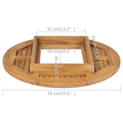 vidaXL Tablero para caja de cerveza madera de teca 70 cm