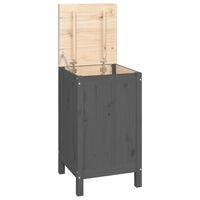 vidaXL Baúl para la colada madera maciza de pino gris 44x44x76 cm