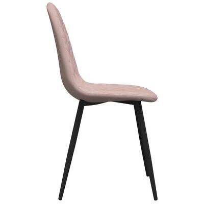 vidaXL Sillas de comedor 6 unidades terciopelo rosa