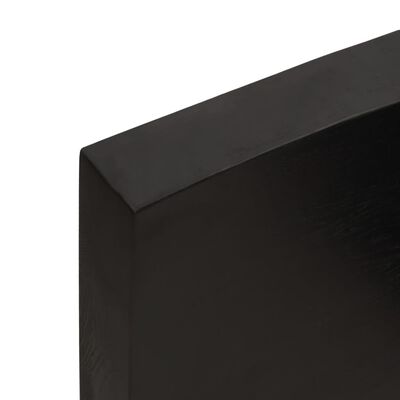 vidaXL Tablero mesa madera roble tratada marrón oscuro 100x60x(2-6) cm