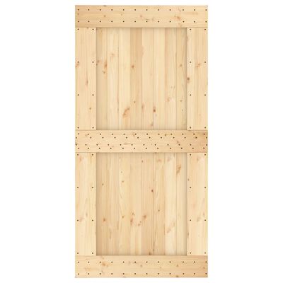 vidaXL Puerta corredera con herrajes madera maciza de pino 100x210 cm