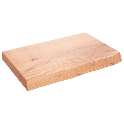 vidaXL Estante pared madera roble tratada marrón claro 60x40x(2-6) cm