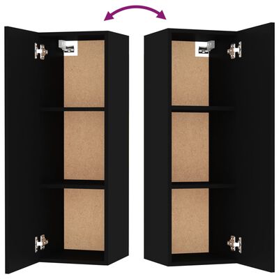 vidaXL Set de muebles para TV 8 piezas madera contrachapada negro