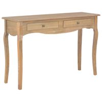 vidaXL Mesa consola con 2 cajones de madera maciza de pino 120x35x76cm