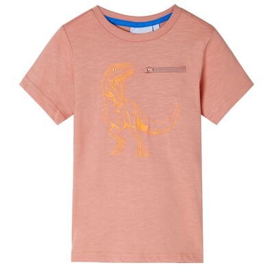 Camiseta infantil de manga corta naranja claro 140