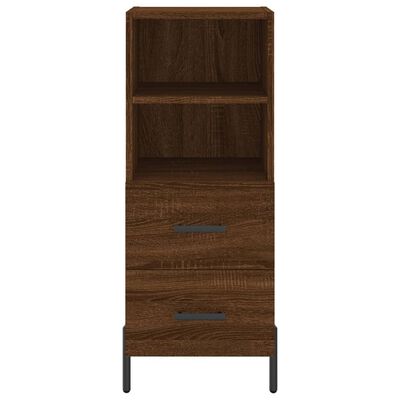 vidaXL Aparador alto madera contrachapada roble marrón 34,5x34x180 cm