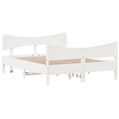 vidaXL Estructura de cama sin colchón madera maciza de pino 160x200 cm