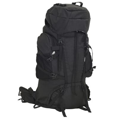 vidaXL Mochila de senderismo tela oxford negro 60 l