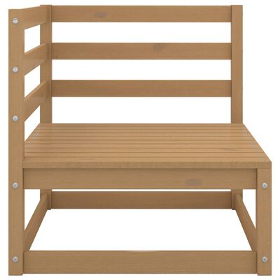 vidaXL Muebles de jardín 10 pzas y cojines marrón miel madera pino