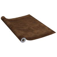 vidaXL Láminas autoadhesivas para muebles PVC roble oscuro 500x90 cm