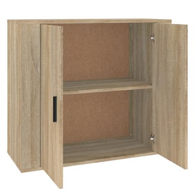 vidaXL Aparador madera contrachapada color roble Sonoma 80x33x70 cm