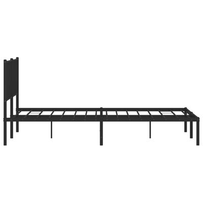 vidaXL Estructura cama sin colchón con cabecero metal negro 183x213 cm