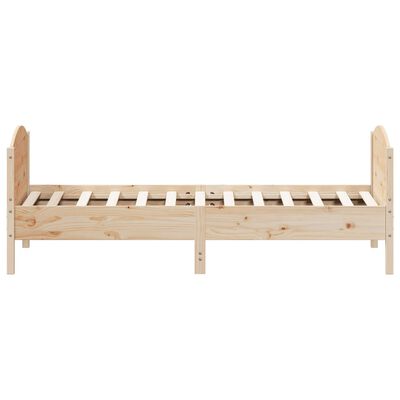 vidaXL Estructura de cama sin colchón madera maciza pino 75x190 cm