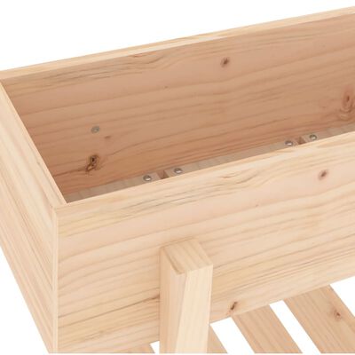 vidaXL Jardinera madera maciza de pino 62x30x69 cm